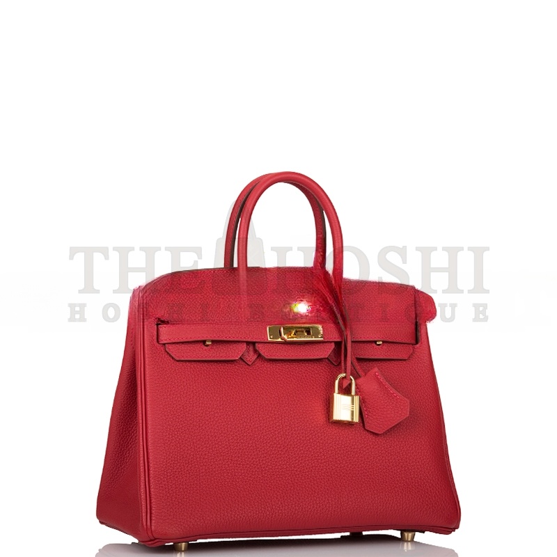 H**me5 BIRKIN 25 TOGO ROUGE CASAQUE GOLD HARDWARE (25*20*13cm) Master Quality